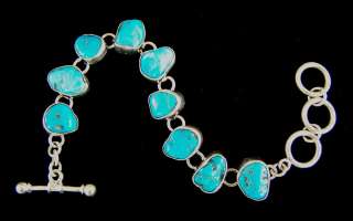 Charles Albert Sleeping Beauty Turquoise Sterling Silver Bracelet 