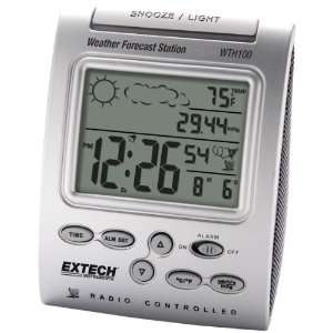  Extech WTH100 Radio Controlled Wireless Clock With Weather 