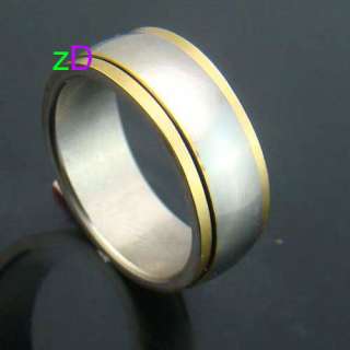   Designer Men Gold Stainless 316L Steel Spin Ring Fashion Jewelry
