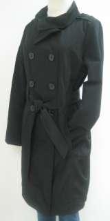 NEW GUESS BELTED TRENCH RAIN COAT, JACKET, BLACK, SMALL, NWT, MP456 