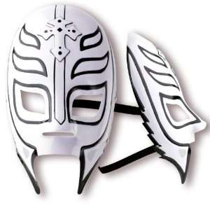  WWE Rey Mysterio PLASTIC Black & White Mask Everything 