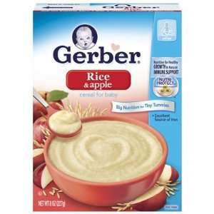  Gerber Cereal for Baby   Rice Cereal with Apples 8 Oz 