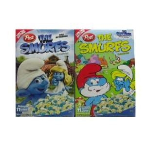 The Smurfs Sweetened Rice Cereal 1 Box 11 Ounce  Grocery 