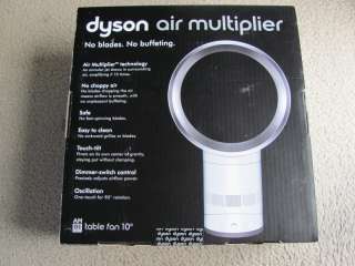   New Dyson AM01 Air Multiplier 10 Bladeless Table Fan White/Silver