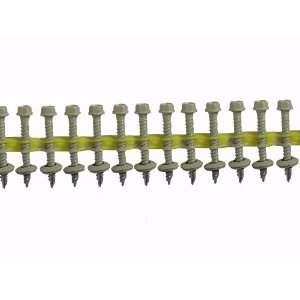 Quik Drive HG112WSSTONE Metal Roofing and Siding Screw, Stone Painted 