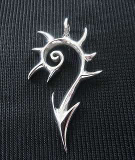TRIBAL DRAGONS SPIKY TAIL STAINLESS STEEL CASTING PENDANT  