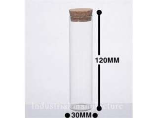 10pcs Clear Glass Bottle Cork 60ml Test tube  
