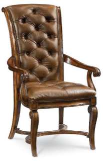 pc Thomasville Furniture Deschanel Leather Dining Chairs Set  
