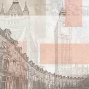  London Collage Scrapbook Paper