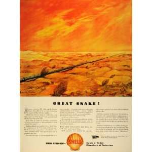  1943 Ad Shell Gasoline Desert Petroleum Products 