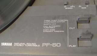 YAMAHA PF 50 Automatic Stereo TURNTABLE 33/45 Record Player w/ Ortofon 