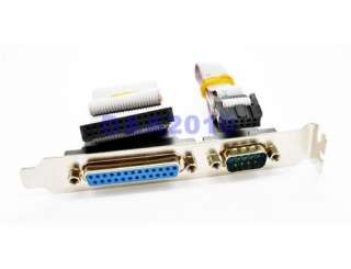 Motherboard Parallel LPT 25p Printer DB9 9pin RS232 com Port Cable 