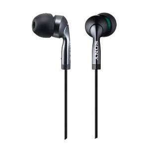  Sony Super Slim Earbud Headphones Black Angled 3 Sizes 