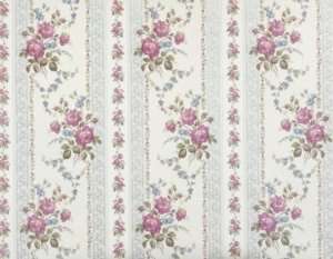 WALLPAPER SAMPLE Victorian Rose Silken Stripe  