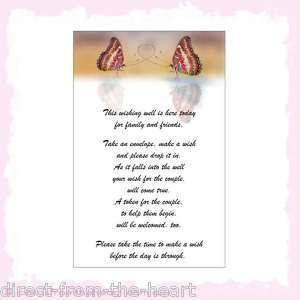 Wedding Wishing Well Card for Reception LARGE Butterfly  