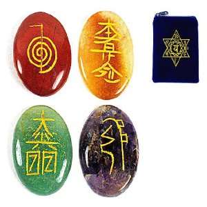  REIKI HEALING CRYSTALS ~ Set of 4 Usui Reiki Symbols 