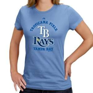  Majestic Tampa Bay Rays Ladies Light Blue Critical Play T 