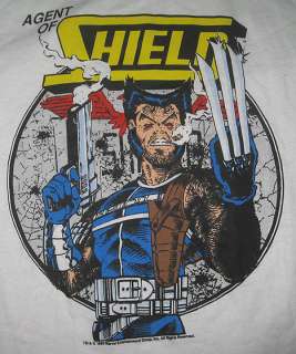 1989 Comic T Shirt Marvel Wolverine Agent of Shield Shirt (Adult XL 