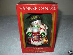 Yankee Candle Christopher Snowbrite Glass Ornament NEW  