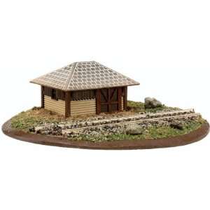    Atlas N Scale Section House Laser Cut Wood Kit Toys & Games