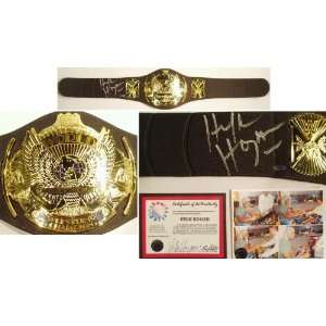   HULK HOGAN Autograph WWE Championship Belt Schwartz